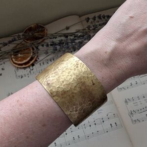 Hammered Gold Cuff Bracelet